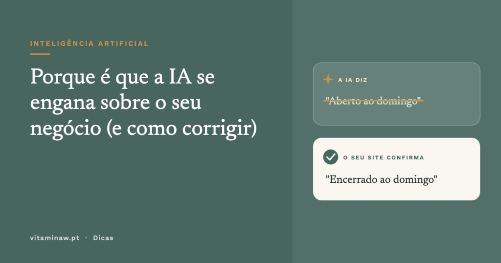 Capa do artigo: porque é que a IA se engana sobre o seu negócio